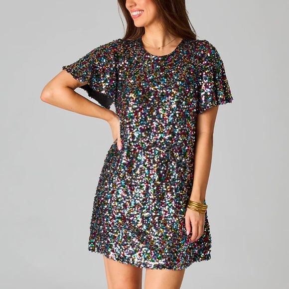 Buddy Love Dresses & Skirts - sequin tshirt style dress size M